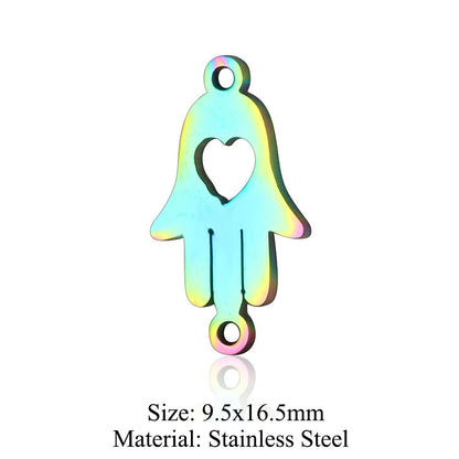 5 pcs/coated colorful dream catcher titanium steel pendant