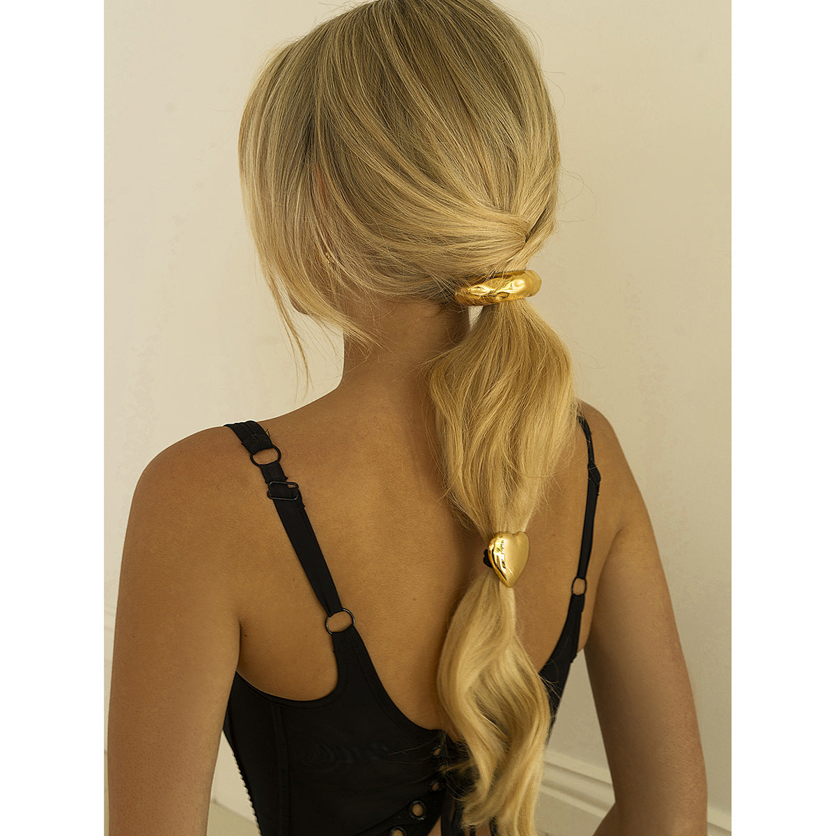 Cuerda para el pelo de cola de caballo con banda para el pelo de acero inoxidable 