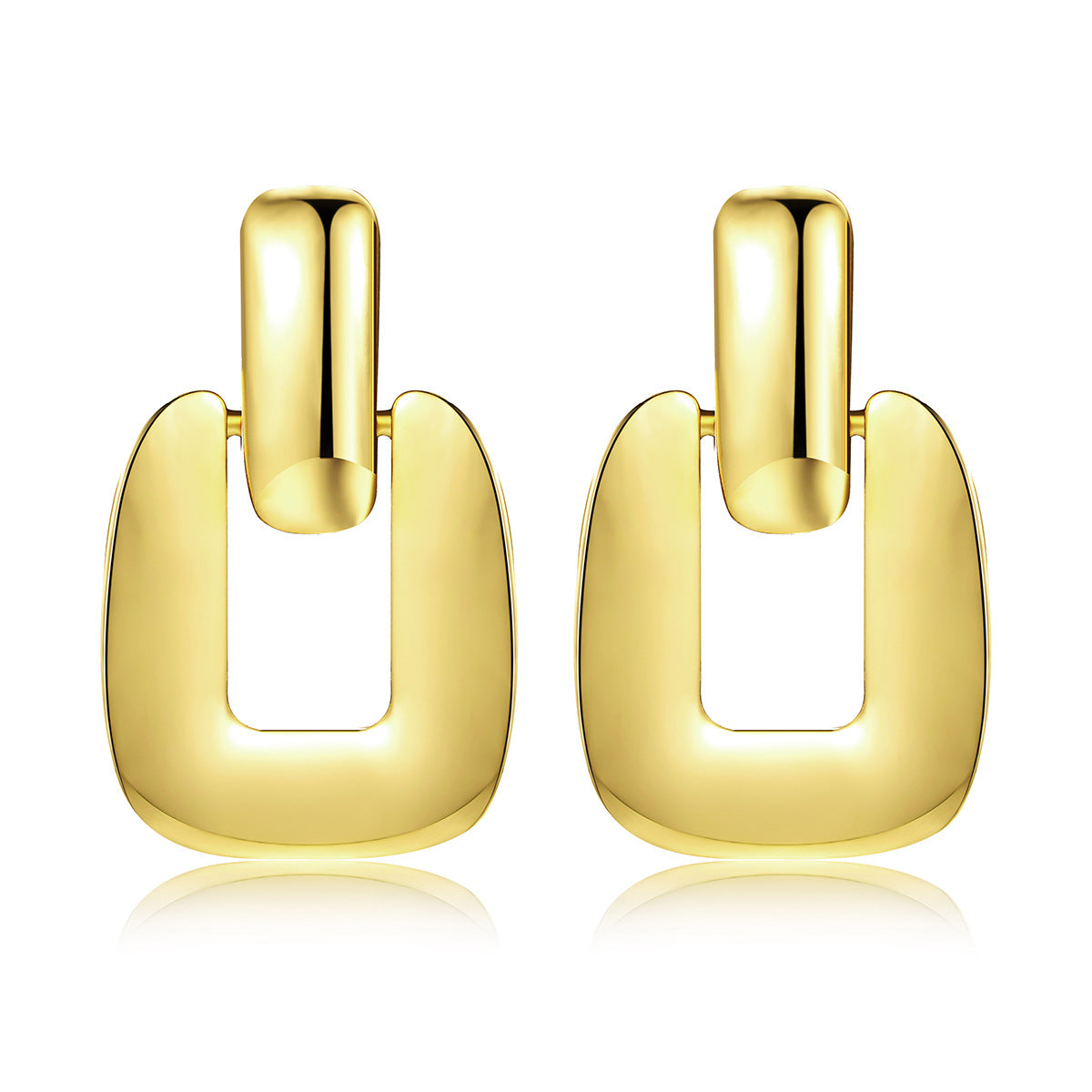 Punk Irregular Spiral Fan Leaf Earrings