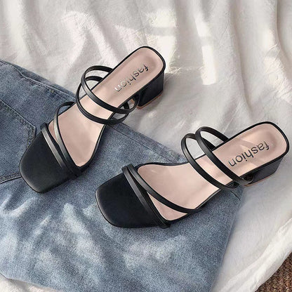 Black strappy sandals women