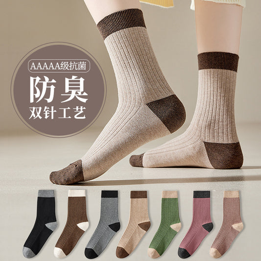 Thick Breathable Anti-Odor Double Needle Women's Socks