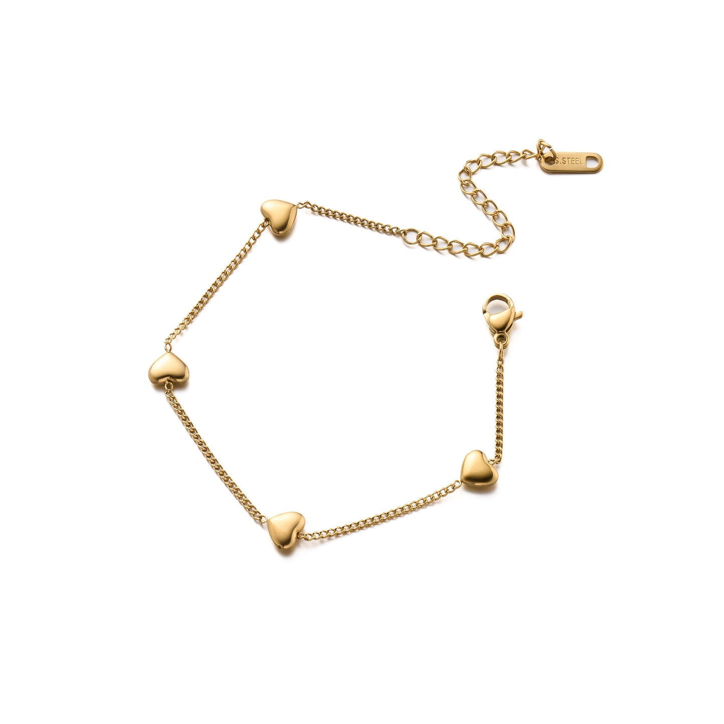 Titanium Steel Peach Heart Bracelet