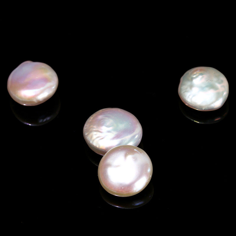 Freshwater pearl non-porous button beads loose beads