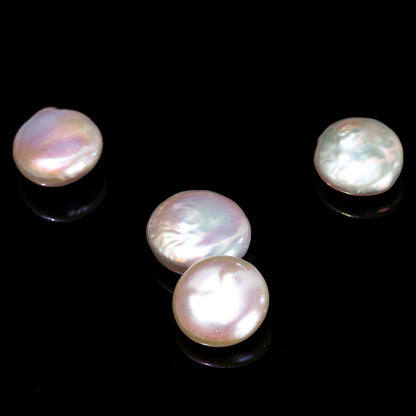 Freshwater pearl non-porous button beads loose beads