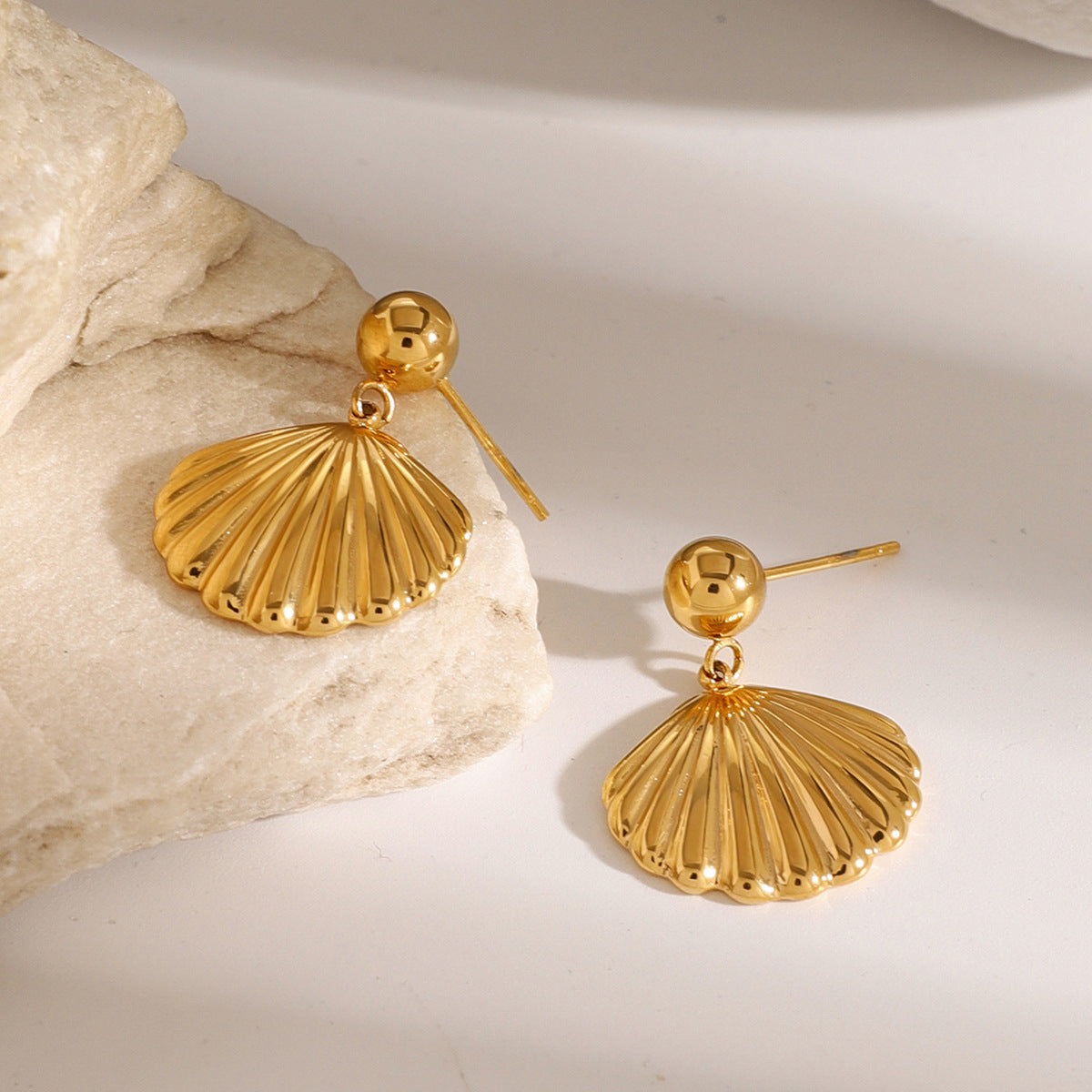 Steel Bead Stainless Steel Metal Earrings
