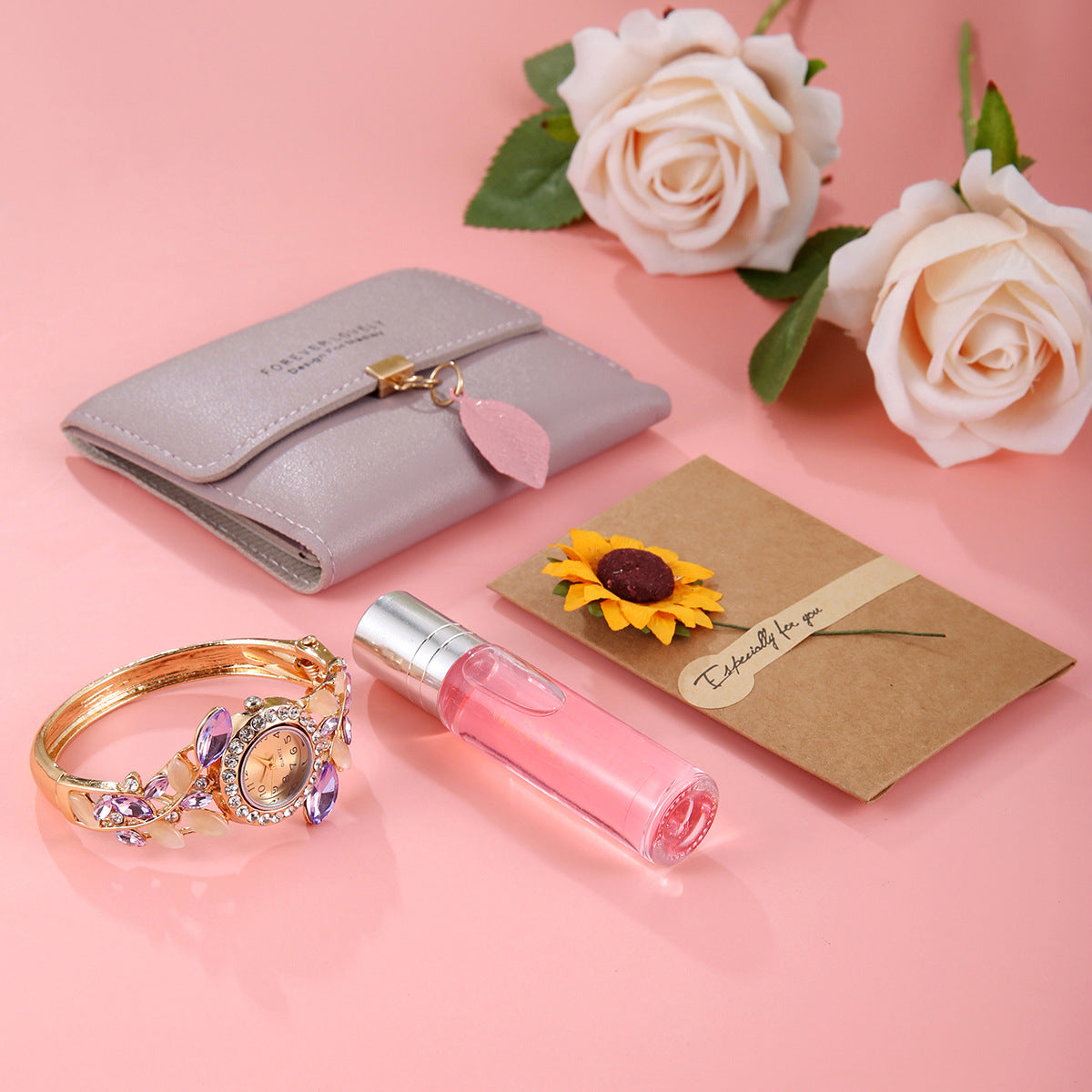 Quartz watch 4-piece gift box set