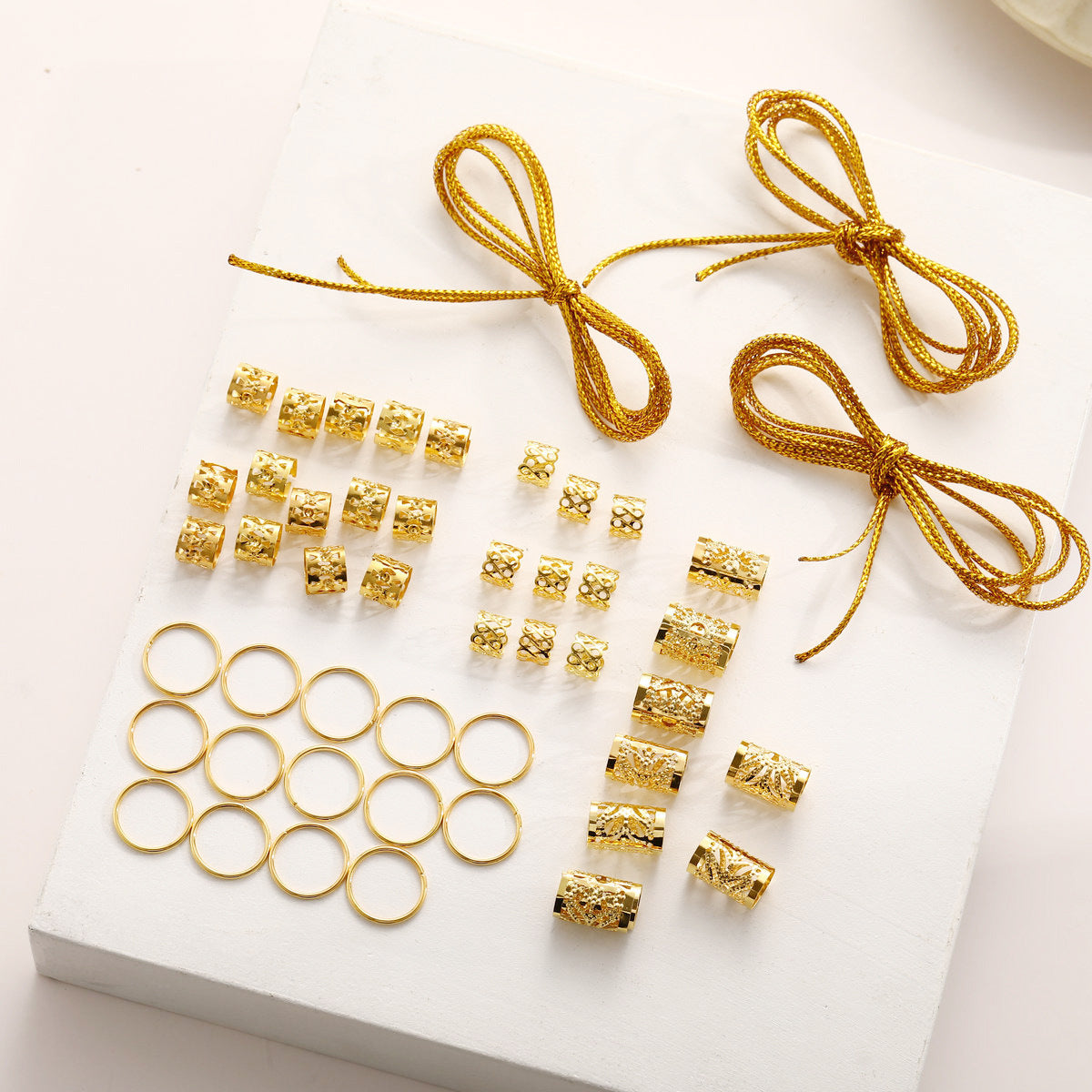 43Pcs DIY Dreadlock Hair Extension Rings