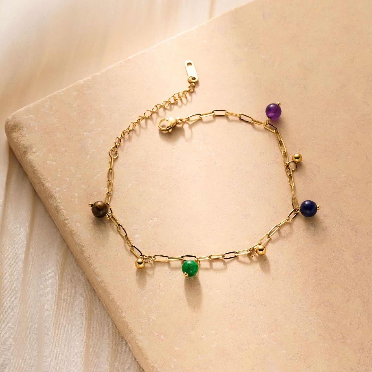 18K Gold Bead Bracelet