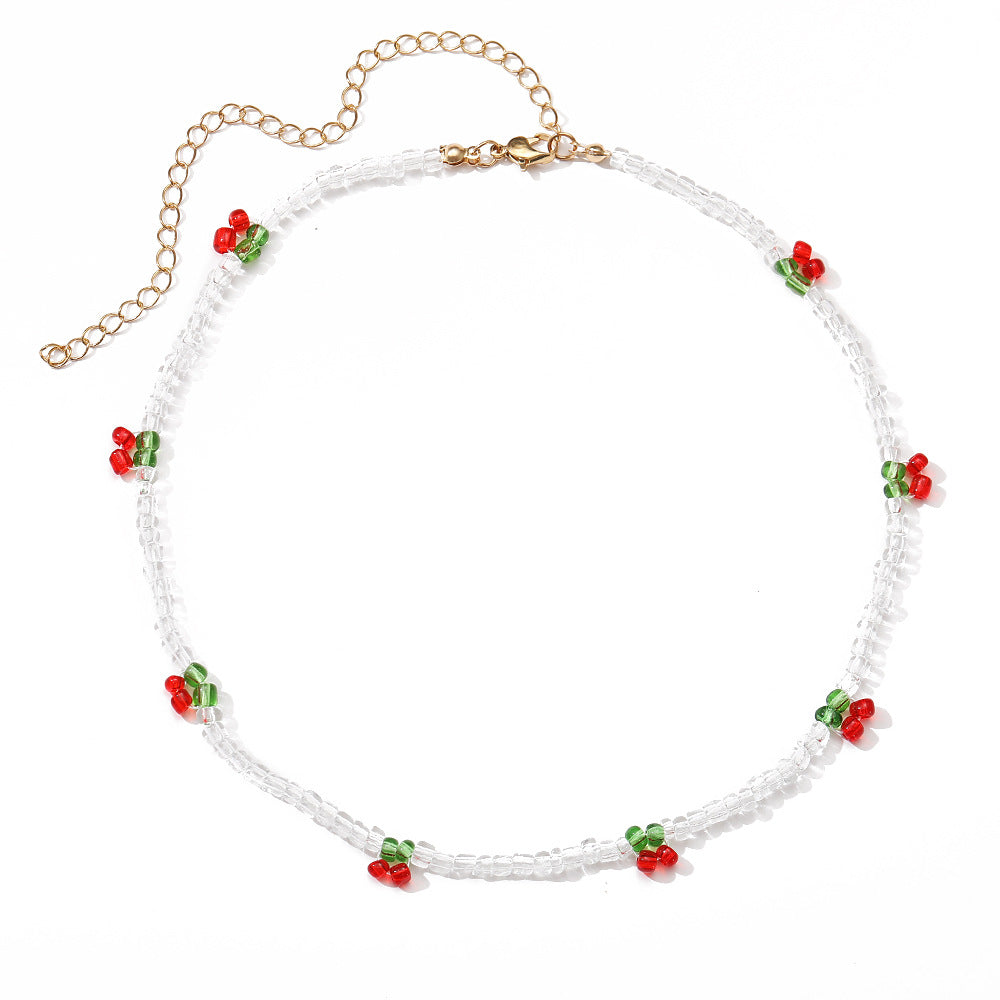 Bohemian Rice Bead Daisy Choker