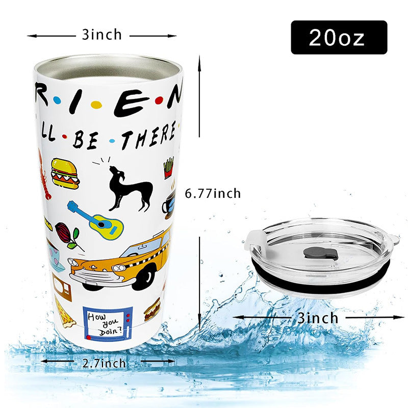 Cartoon coffee cup 304 stainless steel