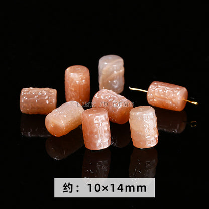Orange moonstone carving sunstone