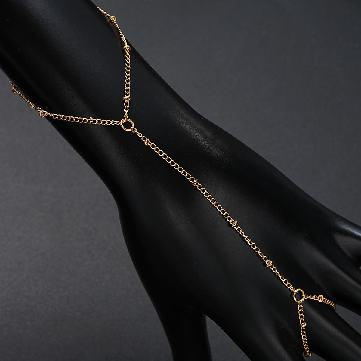 Minimalist Finger Chain Bracelet for Women