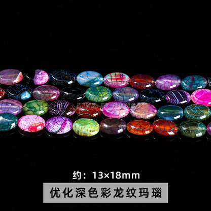Color dragon agate water drop loose beads