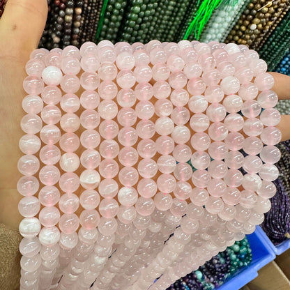 Cuentas de cristal de calcita natural de 6-10 mm 