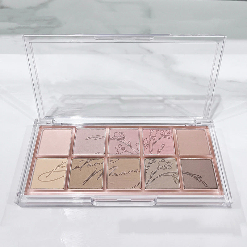 Paleta de sombras de ojos de 10 colores 