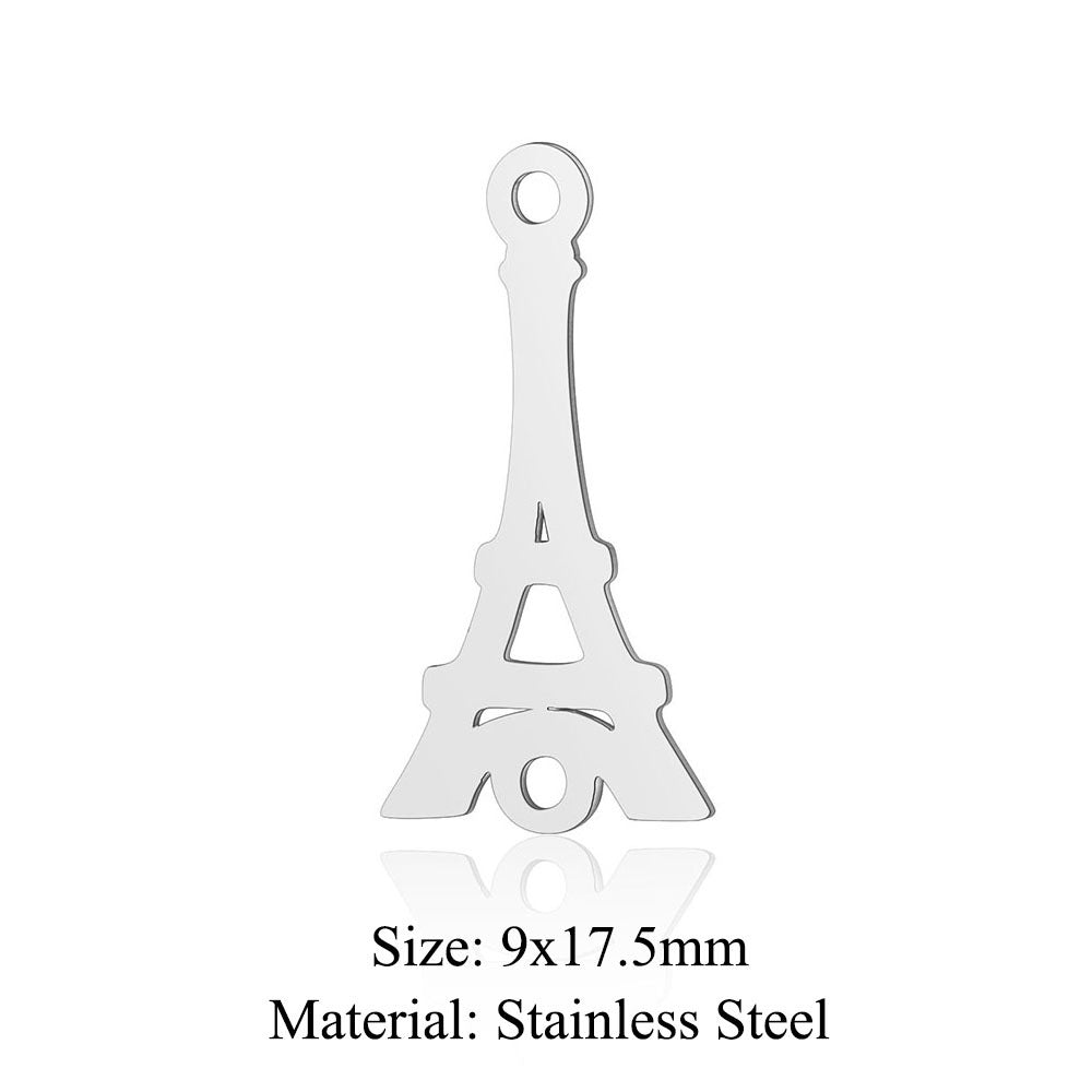 5 pcs/pack music note wing titanium steel pendant