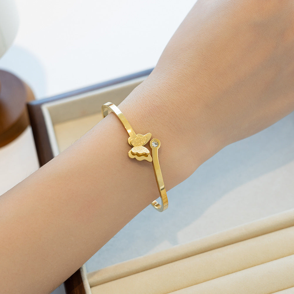 Non-Fading Titanium Steel Minimalist INS-Style Bracelet