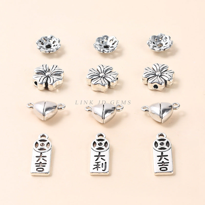 Tibetan silver alloy small pendant accessories