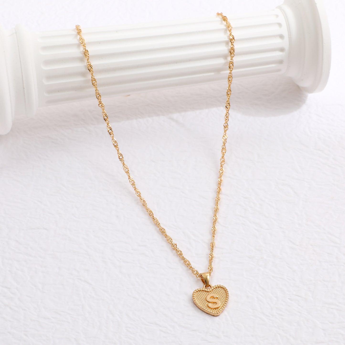 Love Heart Letter Necklace