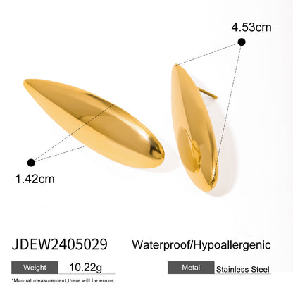 Glossy teardrop earrings