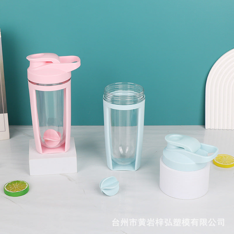 500Ml Portable Plastic Double Layer Shaker Cup