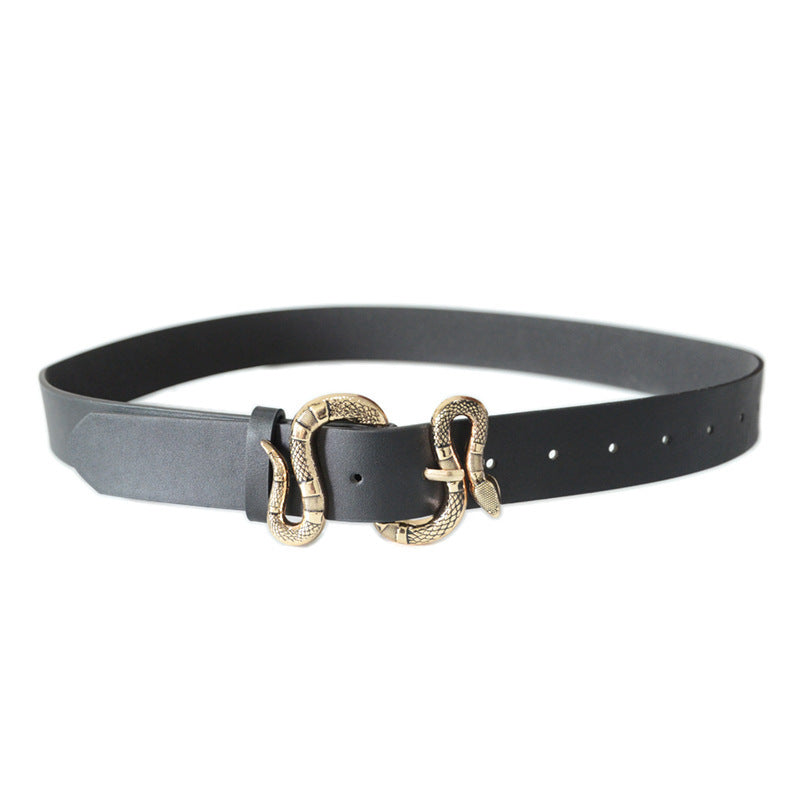 Snake buckle belt