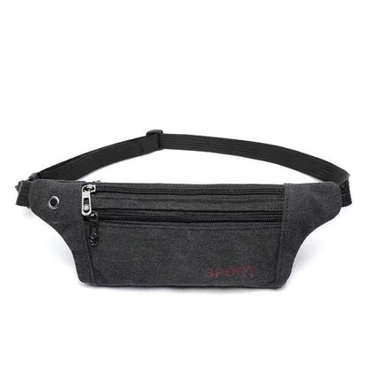 Canvas fanny pack multi-functional sports mobile phone bag