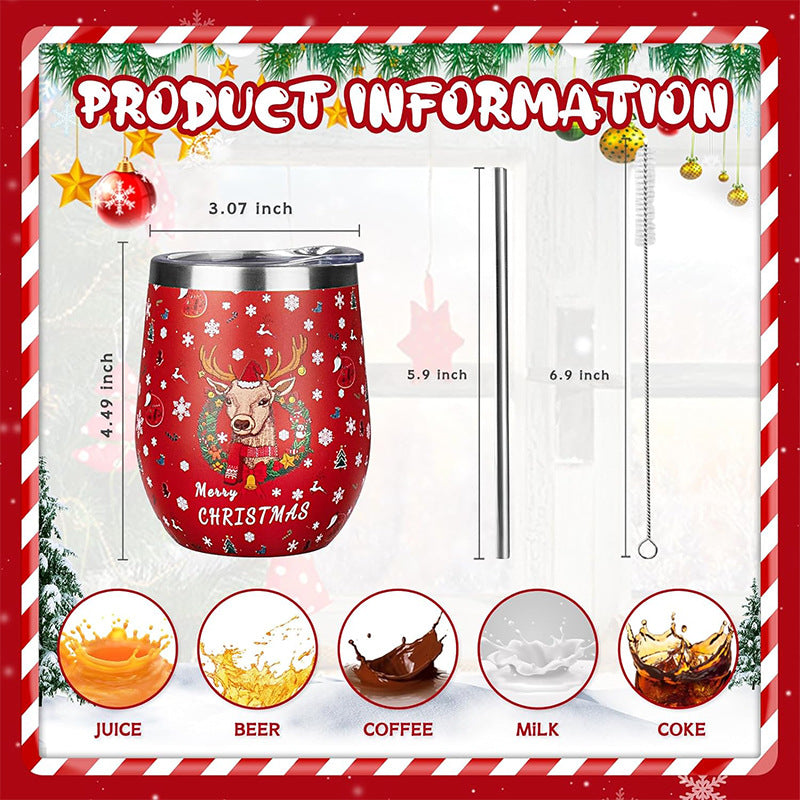 Christmas element eggshell cup