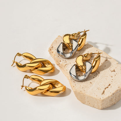 Exaggerated chain earrings