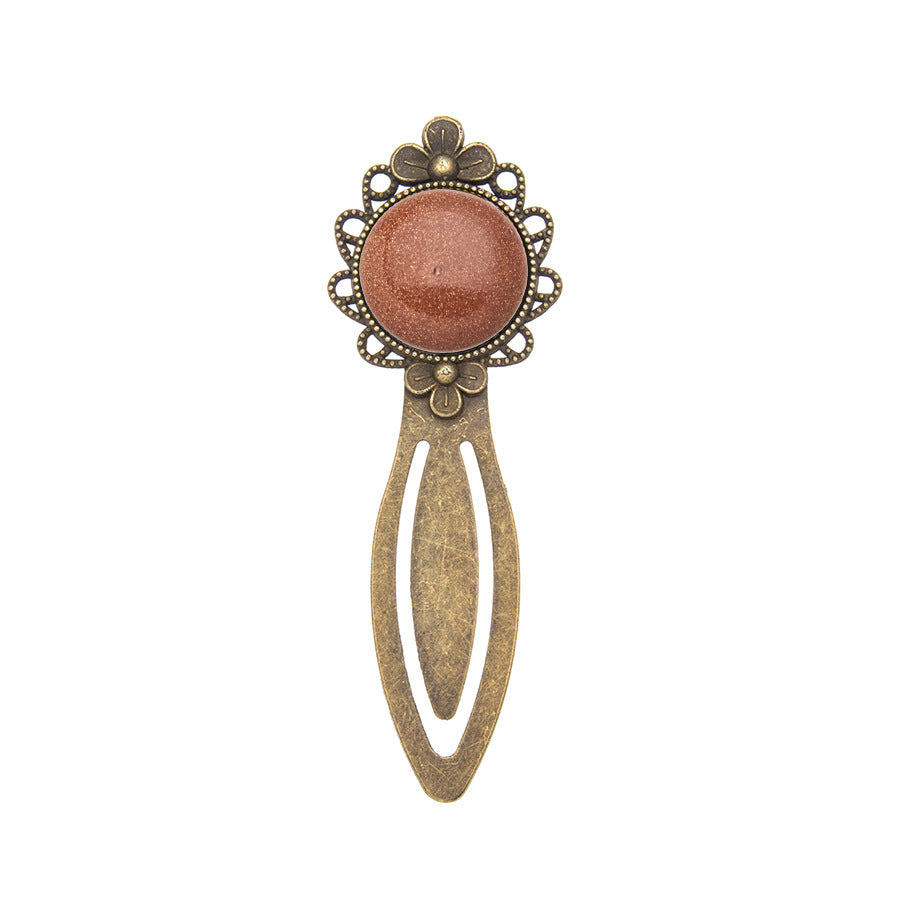 Crystal Retro Alloy Lace Bookmark Ruler