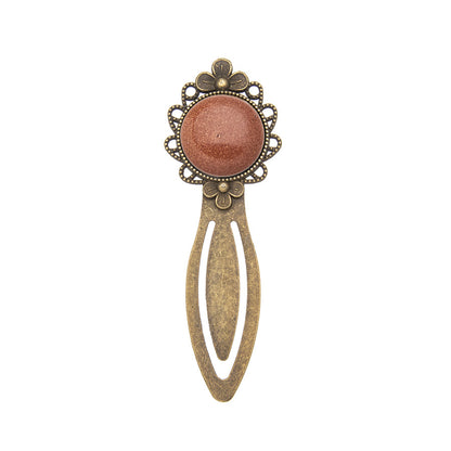 Crystal Retro Alloy Lace Bookmark Ruler