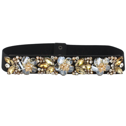 Handmade crystal rhinestone waist seal