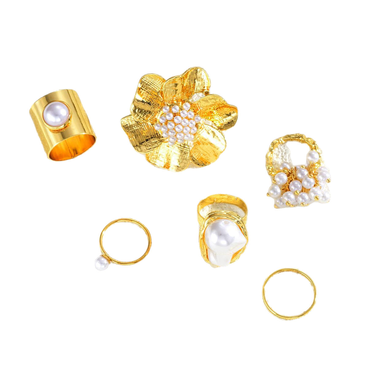 Pearl Flower Index Finger Ring