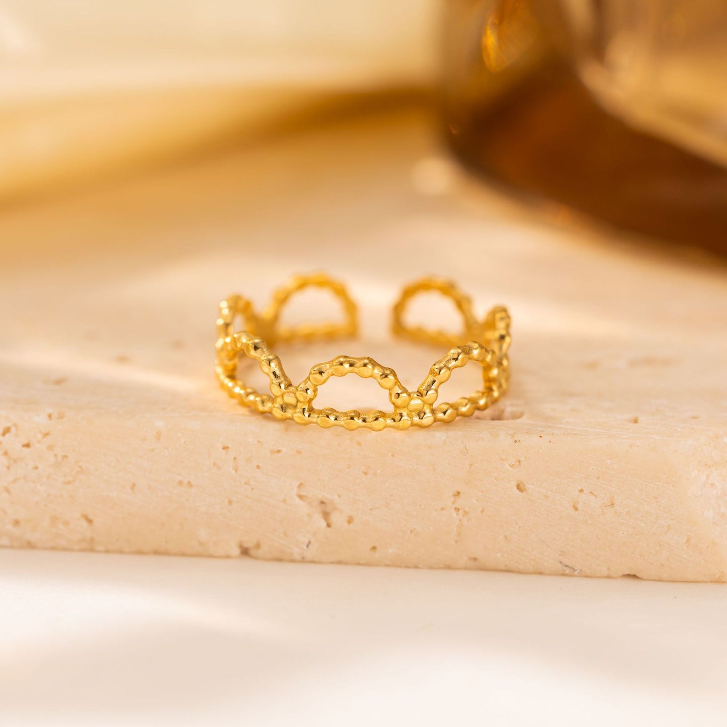 18K Gold Hollow Titanium Steel Ring