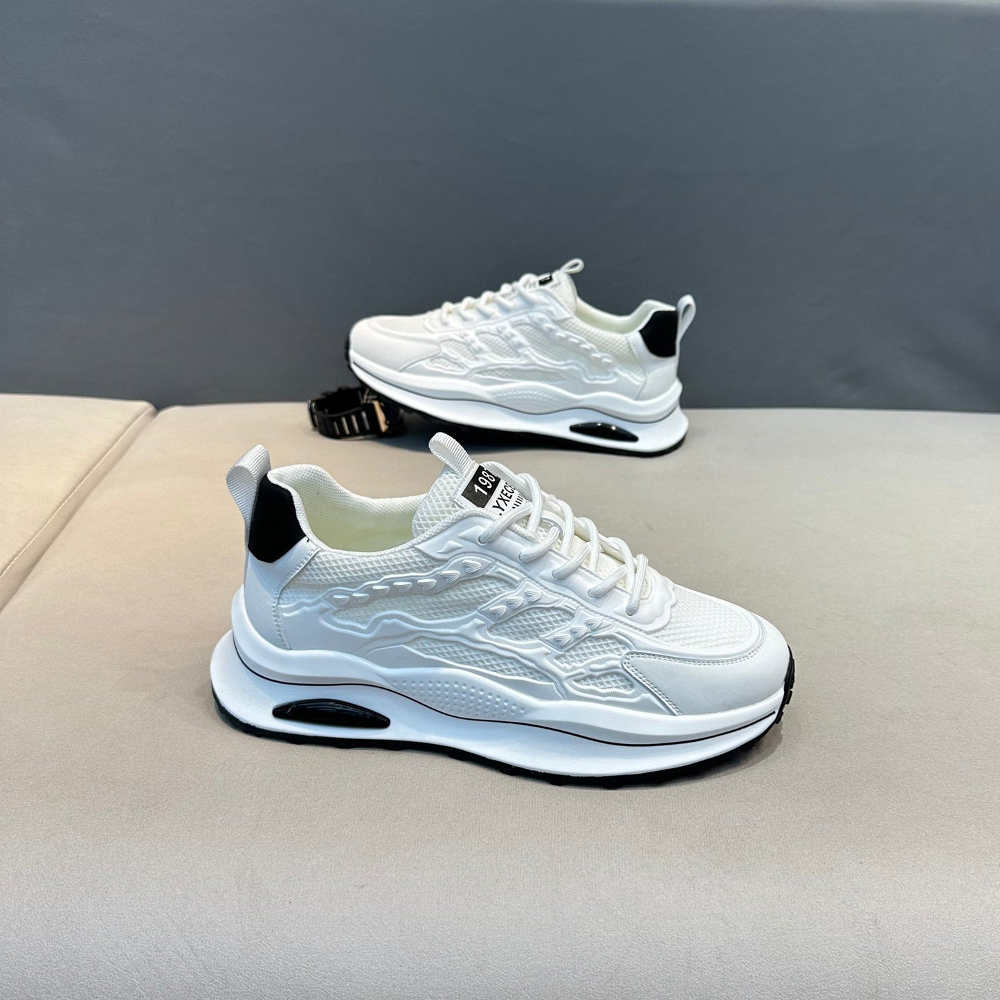 Zapatos de hombre de malla transpirable con suela suave 