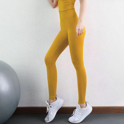 Pantalones de yoga de cintura alta para mujer con estampado de melocotón 