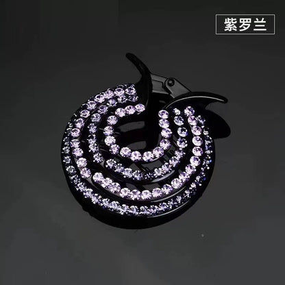 Korean Half Bun Hair Accessory Clip with Rhinestones