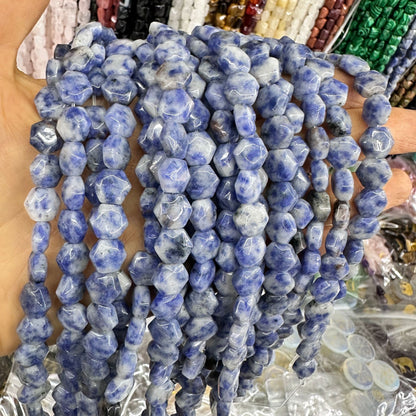 8*8MM 25pcs/string natural crystal hexagon