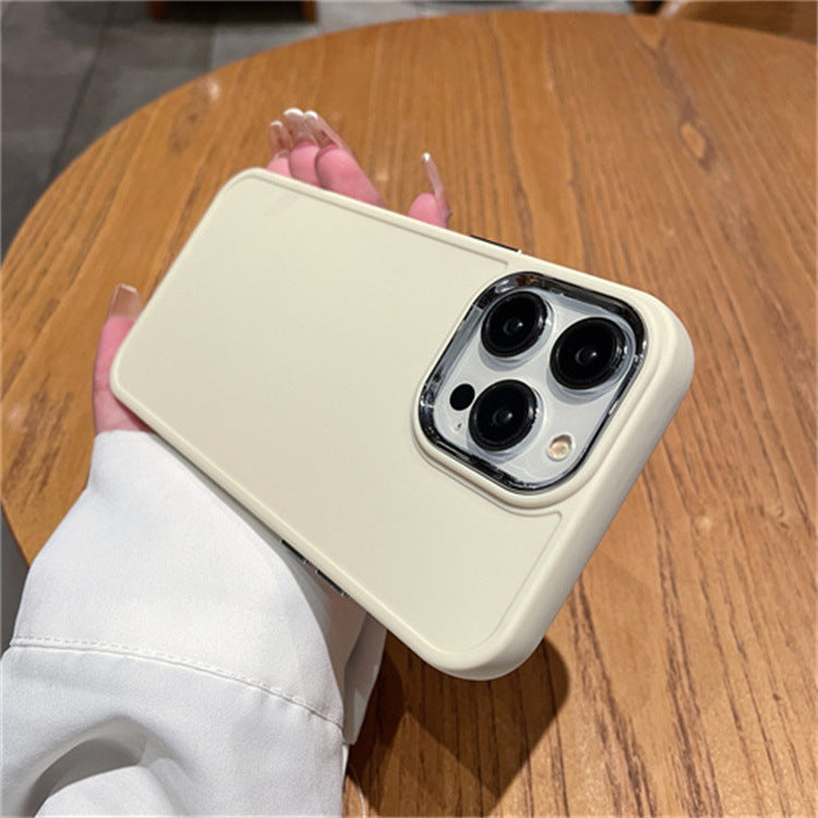 Solid Metal Frame Case iPhone15 Pro 7P XR Caramel Cover