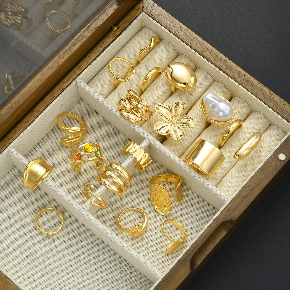 Irregular Pearl Ring Set (20-Piece)