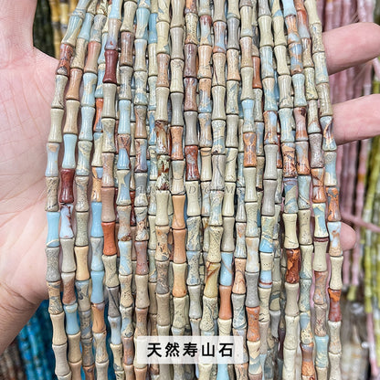 Cuentas de tubo para el festival Yuzhu del sur, 5 x 12 mm, cuentas sueltas, cuentas separadoras 