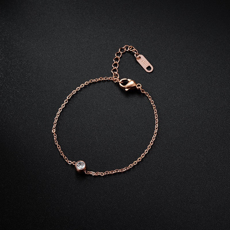 Titanium Steel Zircon Simple Children's Versatile Bracelet