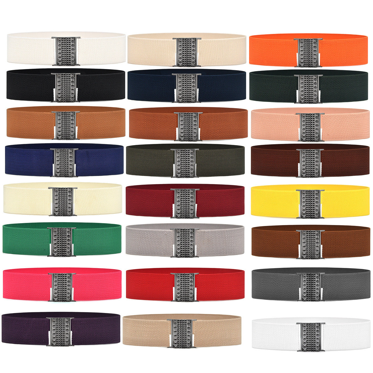 Belt Gold pair buckle elastic belt