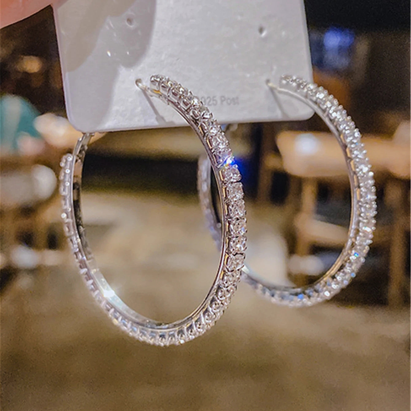 Geometric Dot Large Hoop Earrings