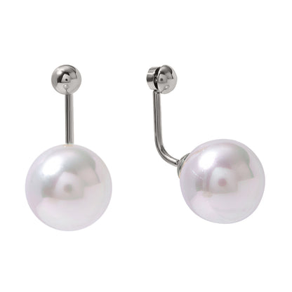 16k gold stainless steel pearl earrings