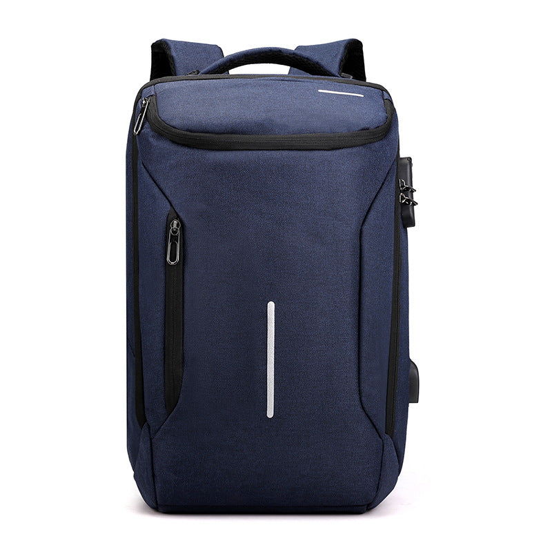 Travel computer schoolbag with combination lock