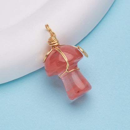 Pendente Cogumelo Cristal 20mm 