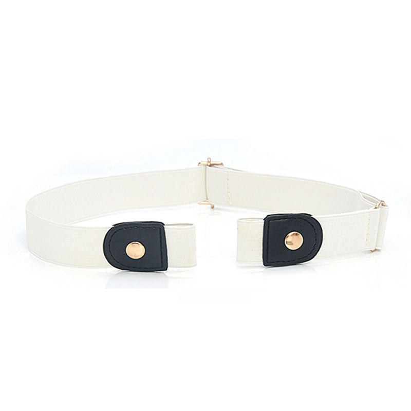 Faux leather elastic elastic belt