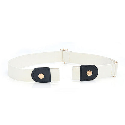 Faux leather elastic elastic belt