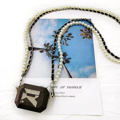 Bead chain mini earphone bag
